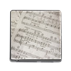 Sheet Music Paper Notes Antique Memory Card Reader (square 5 Slot) by Pakrebo