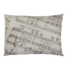 Sheet Music Paper Notes Antique Pillow Case (two Sides) by Pakrebo