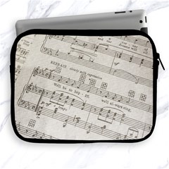 Sheet Music Paper Notes Antique Apple Ipad 2/3/4 Zipper Cases by Pakrebo