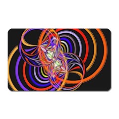 Multicolor Multi Color Circles Magnet (rectangular) by Pakrebo