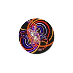 Multicolor Multi Color Circles Golf Ball Marker by Pakrebo