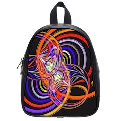 Multicolor Multi Color Circles School Bag (small) by Pakrebo