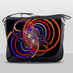 Multicolor Multi Color Circles Messenger Bag by Pakrebo