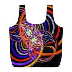 Multicolor Multi Color Circles Full Print Recycle Bag (l) by Pakrebo