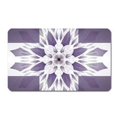 Fractal Floral Pattern Decorative Magnet (rectangular) by Pakrebo