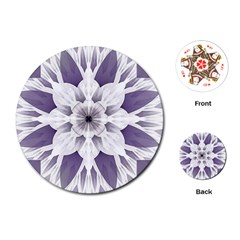 Fractal Floral Pattern Decorative Playing Cards Single Design (round) by Pakrebo