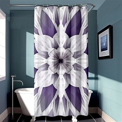 Fractal Floral Pattern Decorative Shower Curtain 36  X 72  (stall)  by Pakrebo