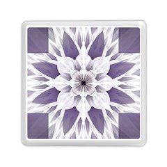 Fractal Floral Pattern Decorative Memory Card Reader (square) by Pakrebo