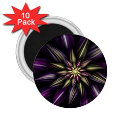 Fractal Flower Floral Abstract 2 25  Magnets (10 Pack)  by Pakrebo