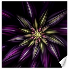 Fractal Flower Floral Abstract Canvas 12  X 12  by Pakrebo