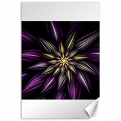 Fractal Flower Floral Abstract Canvas 24  X 36  by Pakrebo