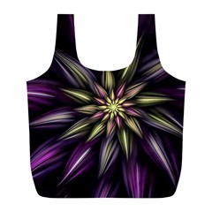 Fractal Flower Floral Abstract Full Print Recycle Bag (l) by Pakrebo