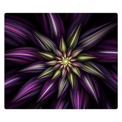 Fractal Flower Floral Abstract Double Sided Flano Blanket (small)  by Pakrebo