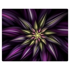 Fractal Flower Floral Abstract Double Sided Flano Blanket (medium)  by Pakrebo