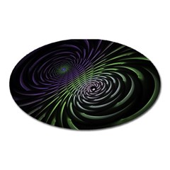 Fractal Fantasy Texture Purple Oval Magnet by Pakrebo