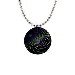 Fractal Fantasy Texture Purple 1  Button Necklace by Pakrebo