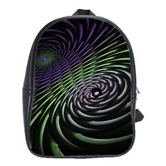 Fractal Fantasy Texture Purple School Bag (xl) by Pakrebo