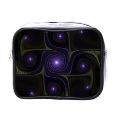 Fractal Colors Pattern Abstract Mini Toiletries Bag (one Side) by Pakrebo