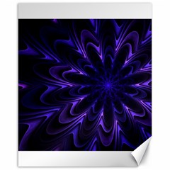 Fractal Blue Mandala Digital Canvas 16  X 20  by Pakrebo