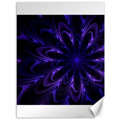 Fractal Blue Mandala Digital Canvas 36  X 48  by Pakrebo