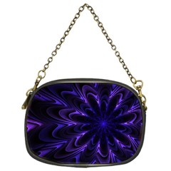 Fractal Blue Mandala Digital Chain Purse (one Side) by Pakrebo