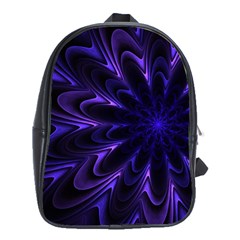 Fractal Blue Mandala Digital School Bag (xl) by Pakrebo