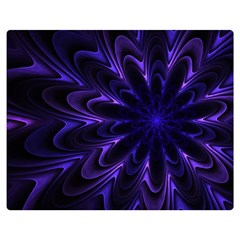 Fractal Blue Mandala Digital Double Sided Flano Blanket (medium)  by Pakrebo