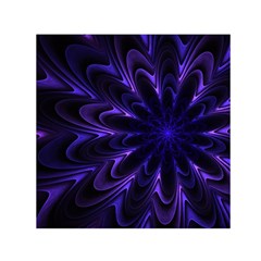 Fractal Blue Mandala Digital Small Satin Scarf (square) by Pakrebo