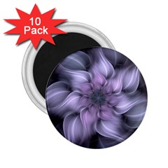 Fractal Flower Lavender Art 2 25  Magnets (10 Pack)  by Pakrebo