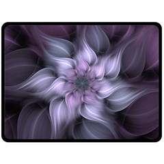 Fractal Flower Lavender Art Fleece Blanket (large)  by Pakrebo