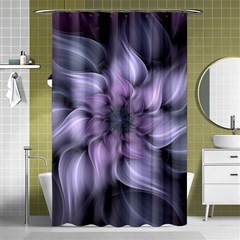 Fractal Flower Lavender Art Shower Curtain 48  X 72  (small)  by Pakrebo