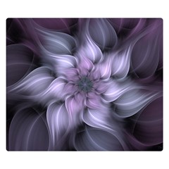 Fractal Flower Lavender Art Double Sided Flano Blanket (small)  by Pakrebo