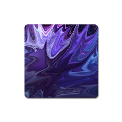 Deep Space Stars Blue Purple Square Magnet by Pakrebo