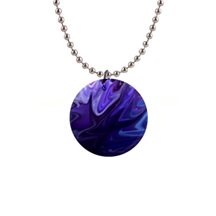 Deep Space Stars Blue Purple 1  Button Necklace