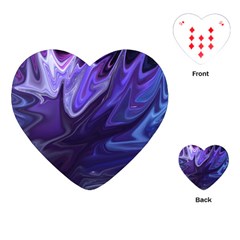 Deep Space Stars Blue Purple Playing Cards Single Design (heart) by Pakrebo