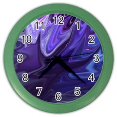 Deep Space Stars Blue Purple Color Wall Clock by Pakrebo