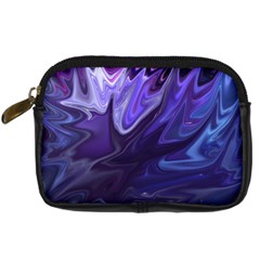 Deep Space Stars Blue Purple Digital Camera Leather Case by Pakrebo