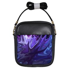 Deep Space Stars Blue Purple Girls Sling Bag by Pakrebo