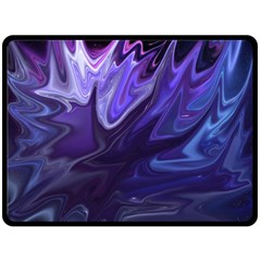 Deep Space Stars Blue Purple Fleece Blanket (large)  by Pakrebo