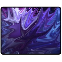 Deep Space Stars Blue Purple Fleece Blanket (medium)  by Pakrebo