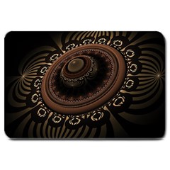 Fractal Stripes Abstract Pattern Large Doormat 