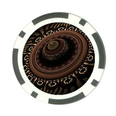 Fractal Stripes Abstract Pattern Poker Chip Card Guard by Pakrebo