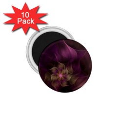 Fractal Pink Lavender Flower Bloom 1 75  Magnets (10 Pack)  by Pakrebo