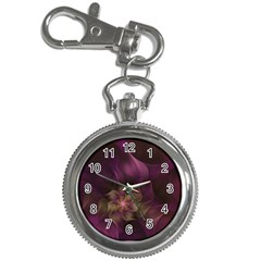 Fractal Pink Lavender Flower Bloom Key Chain Watches by Pakrebo