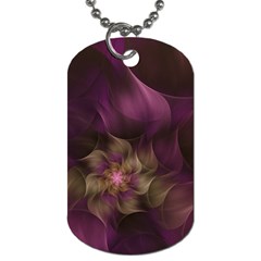 Fractal Pink Lavender Flower Bloom Dog Tag (one Side) by Pakrebo