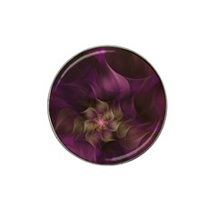 Fractal Pink Lavender Flower Bloom Hat Clip Ball Marker by Pakrebo