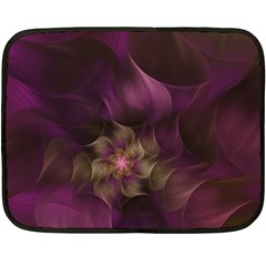 Fractal Pink Lavender Flower Bloom Fleece Blanket (mini) by Pakrebo