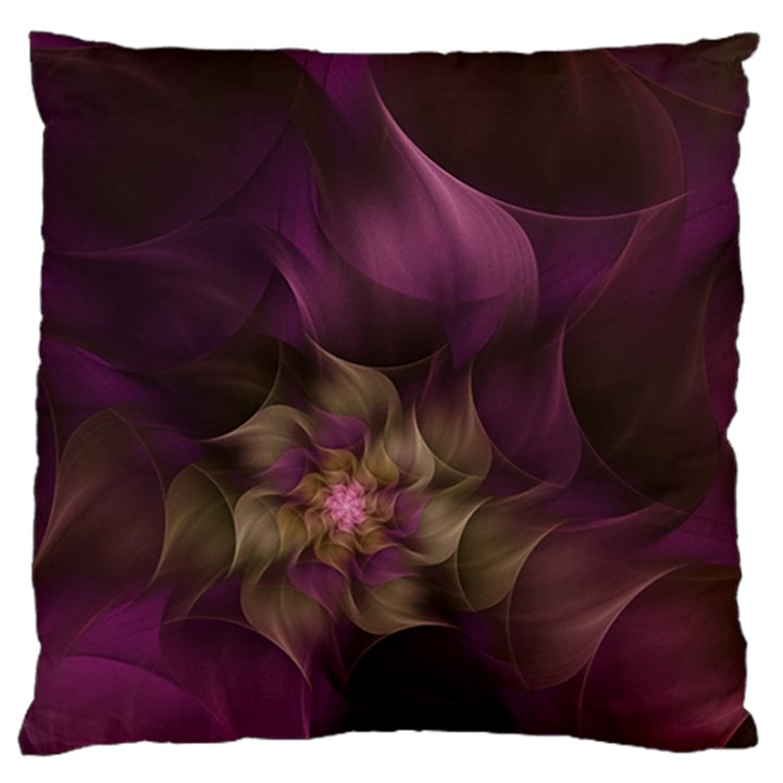 Fractal Pink Lavender Flower Bloom Large Cushion Case (Two Sides)