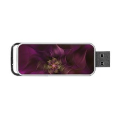 Fractal Pink Lavender Flower Bloom Portable Usb Flash (two Sides) by Pakrebo