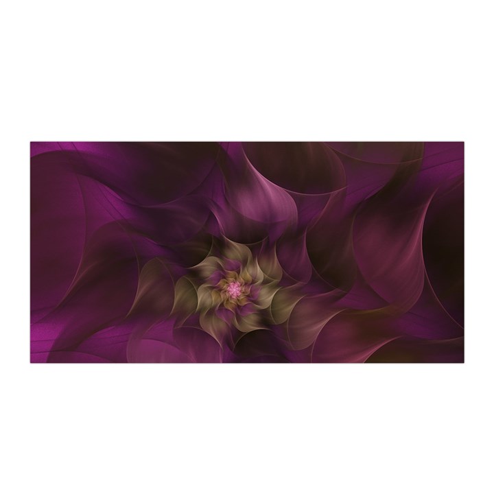 Fractal Pink Lavender Flower Bloom Satin Wrap